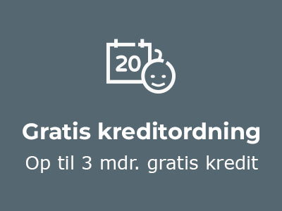 Gratis kreditordning - Op til 4 mdr. gratis kredit