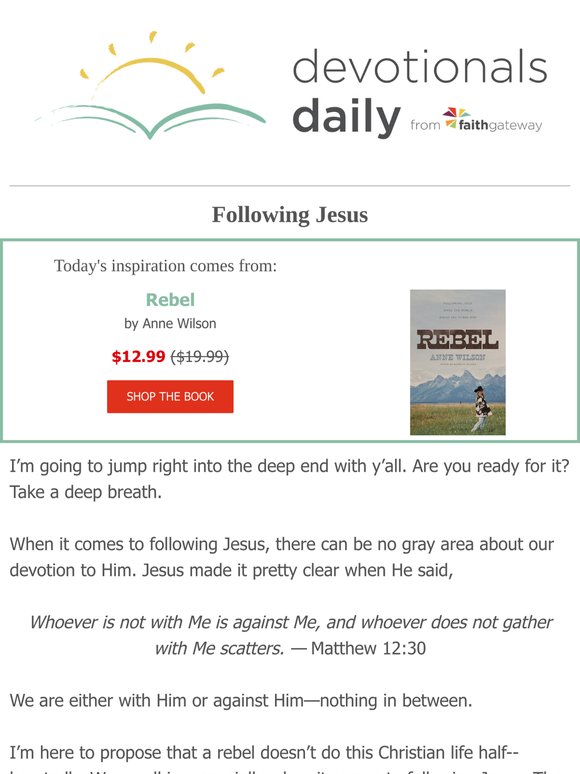 we are either with Him or against Him—­nothing in between.