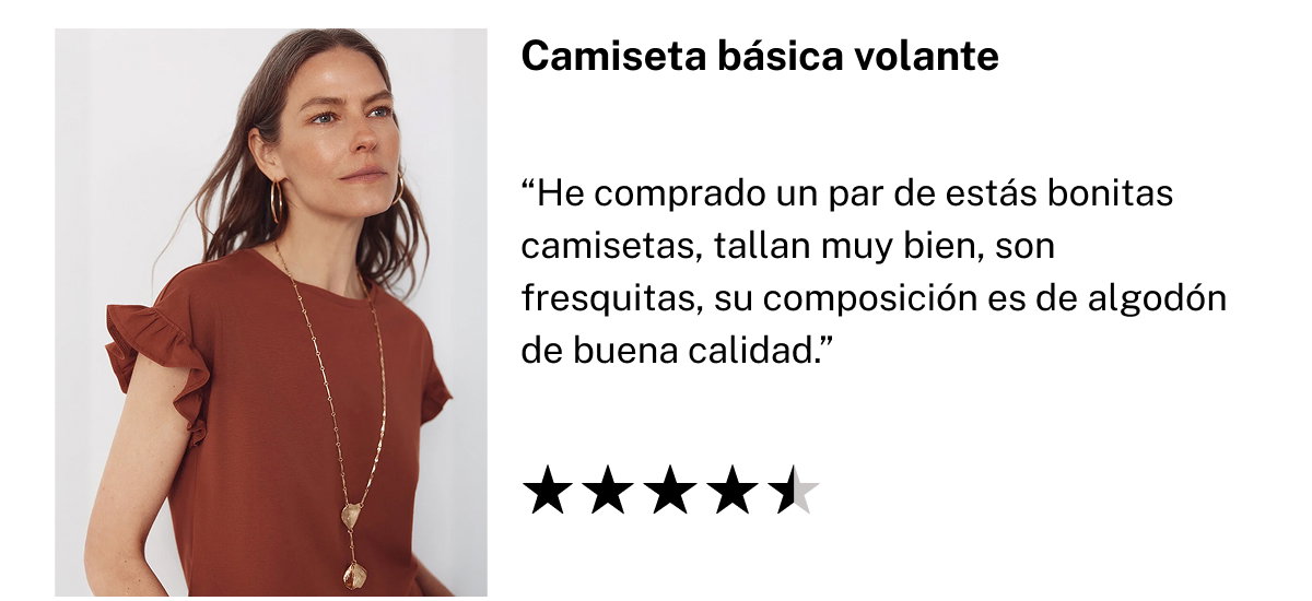CAMISETA BÁSICA VOLANTE