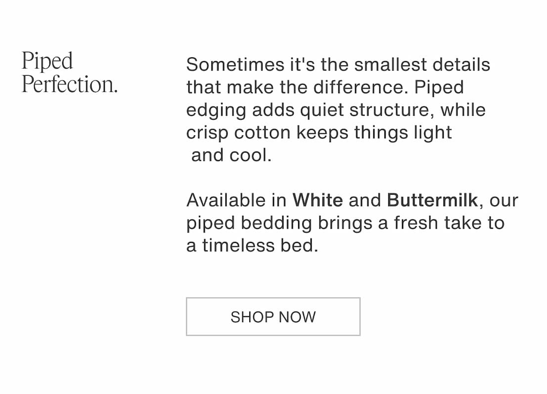 Shop Piped Bedding