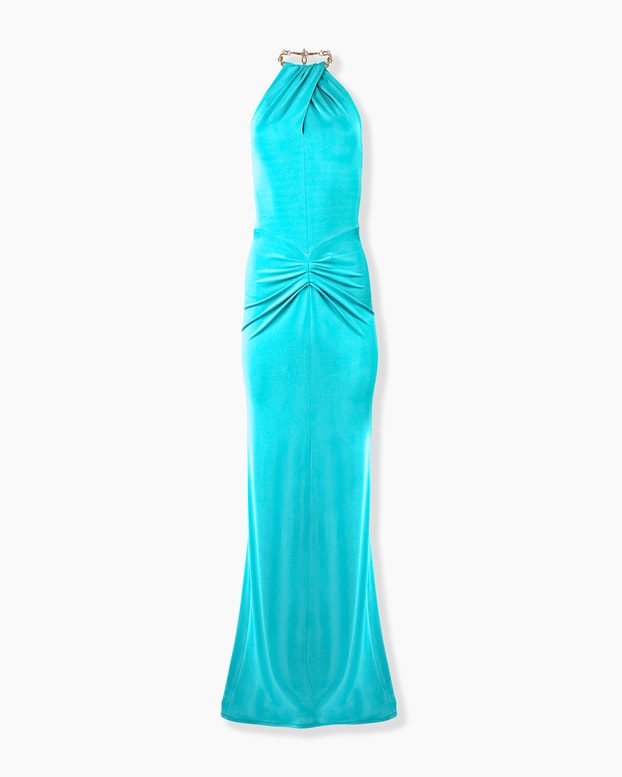 Halterneck Draped Gown