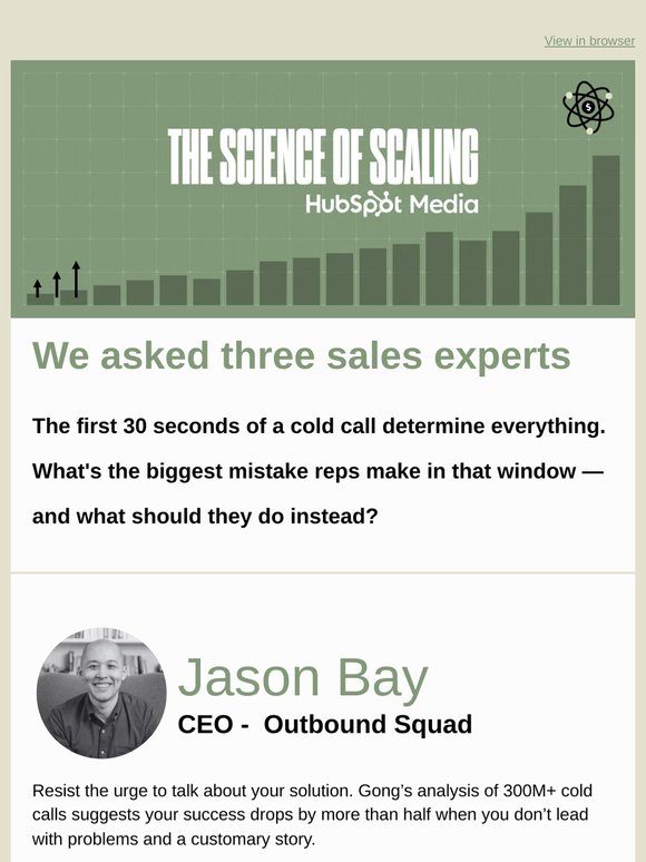 ☎️ 3 experts: how to make (not break) a cold call in 30 seconds