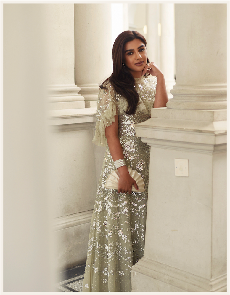 Freya Cape Ankle Gown