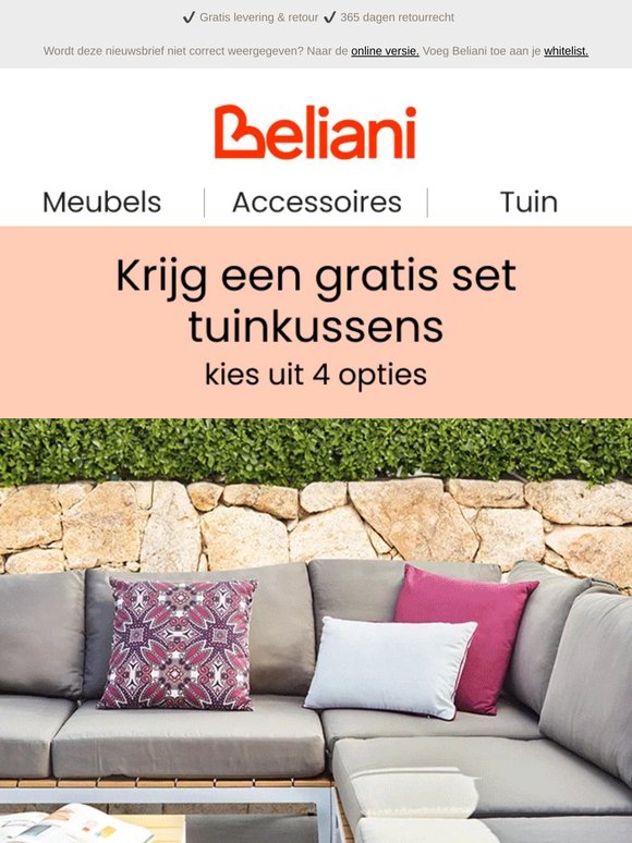 Gratis tuinkussens: krijg een set cadeau bij je bestelling & kies uit 4 opties🎁✨