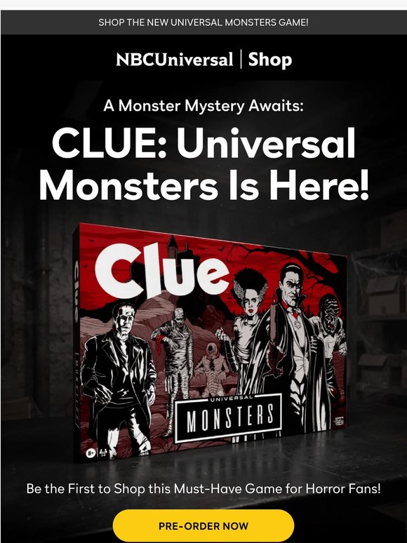 CLUE: Universal Monsters is Here 🔍 Pre-Order Today!
