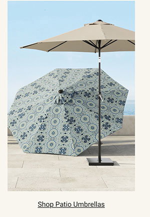 Shop Patio Umbrellas >