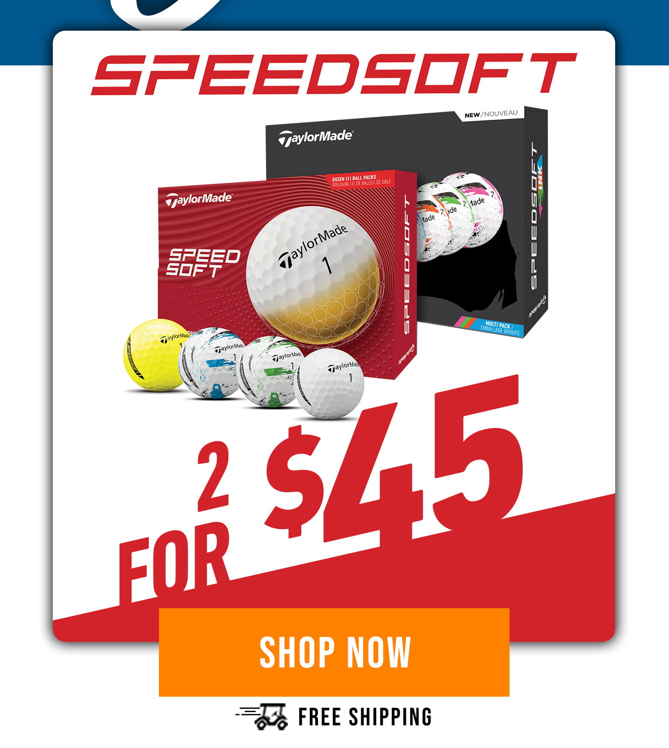 TaylorMade SpeedSoft Golf Balls | 2 for $45