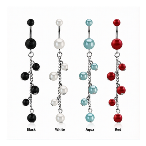 10PCS Flexible Stripe Ball Acrylic Industrial Barbells 14G 38mm