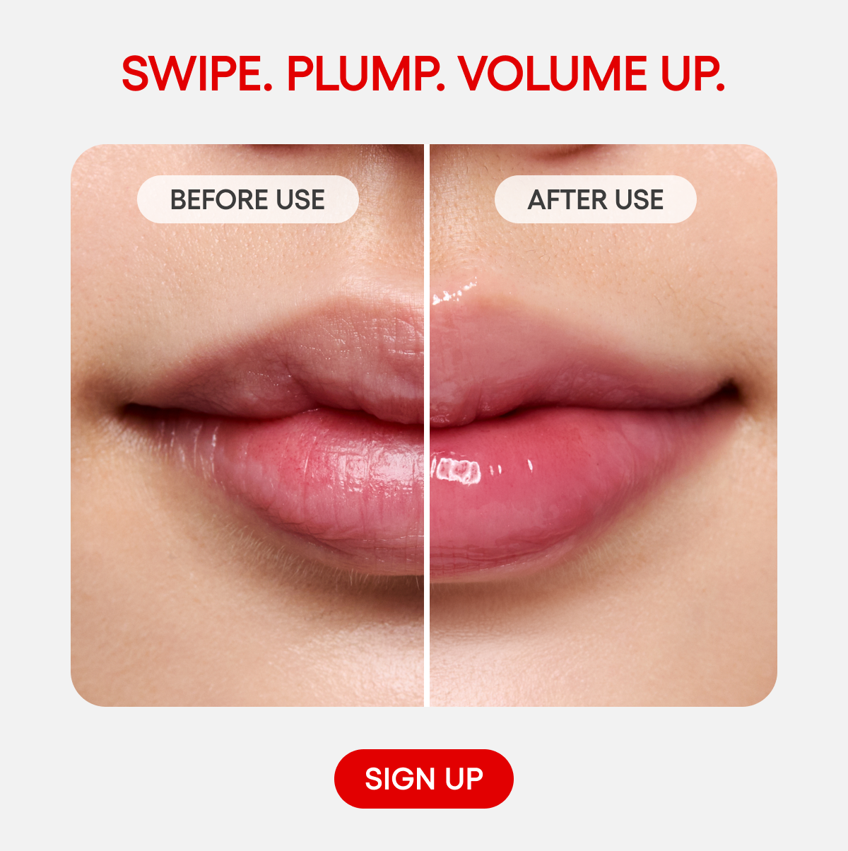 BEFORE USE, AFTER USE, SIGN UP 