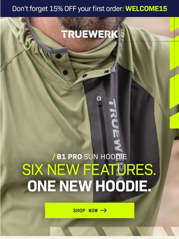 Meet the all-new B1 Pro Sun Hoodie