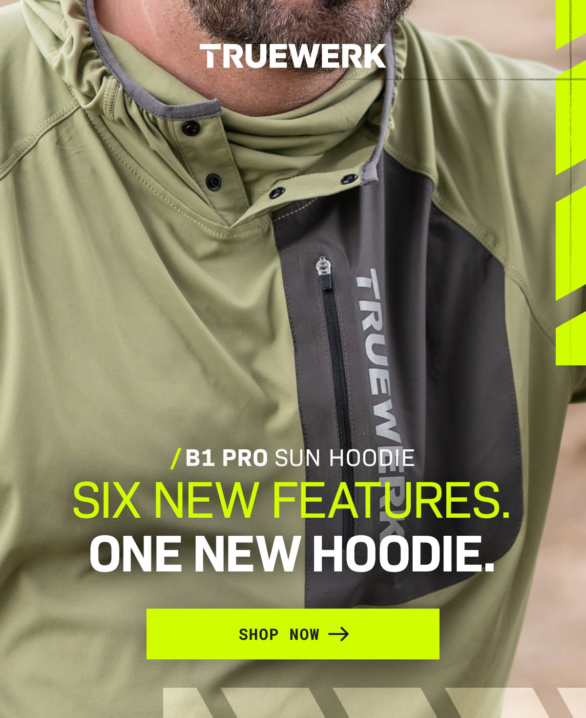 B11 PRO SUN HOODIE/ SIX NEW FEATURES. ONE NEW HOODIE. SHOP NOW →