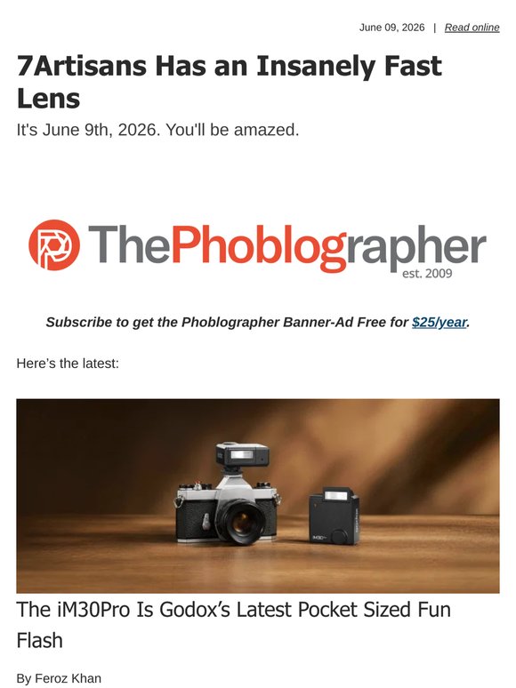 7Artisans Has an Insanely Fast Lens
