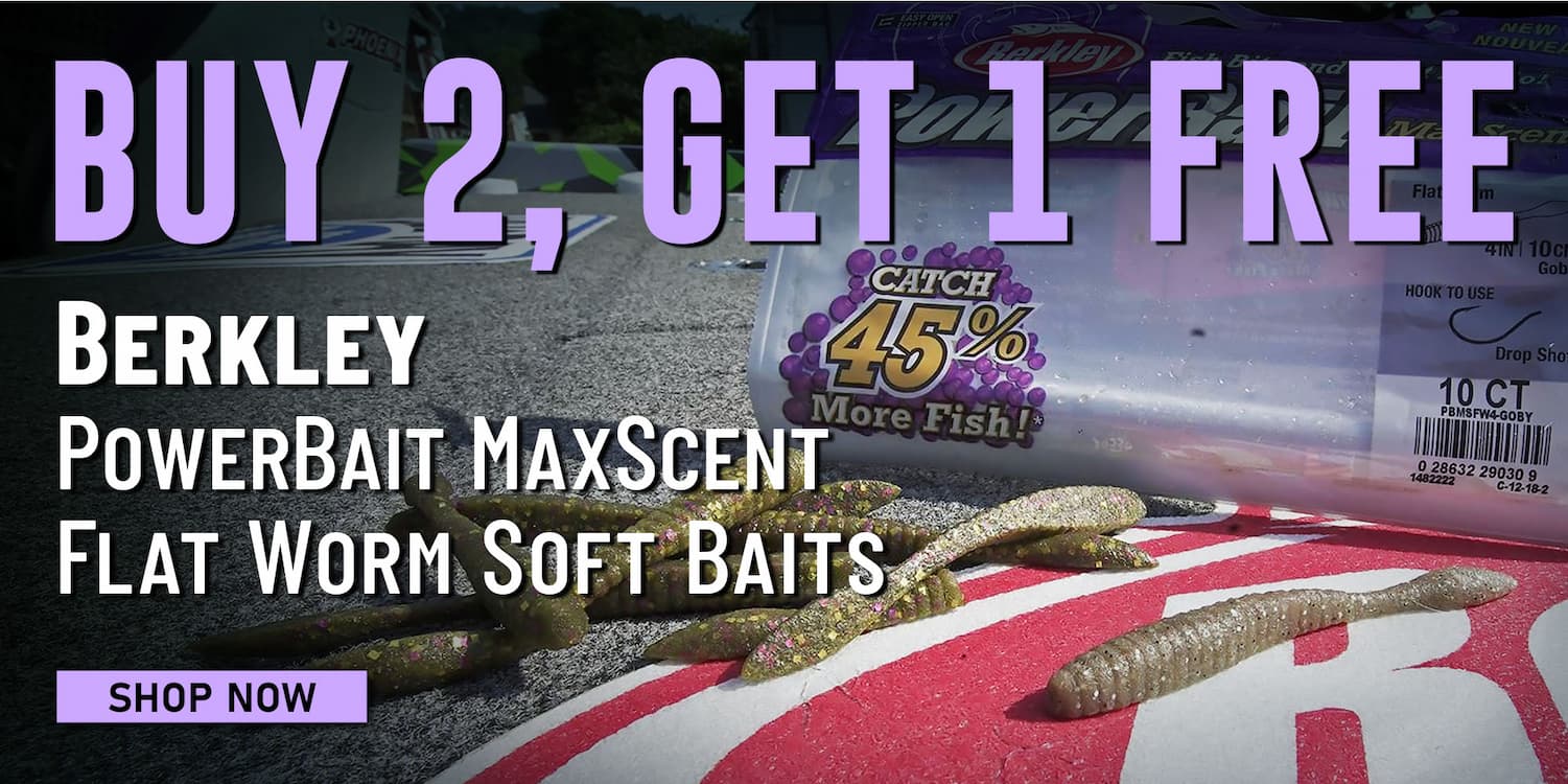 Buy 2, Get 1 Free Berkley PowerBait MaxScent Flat Worm Soft Baits Shop Now