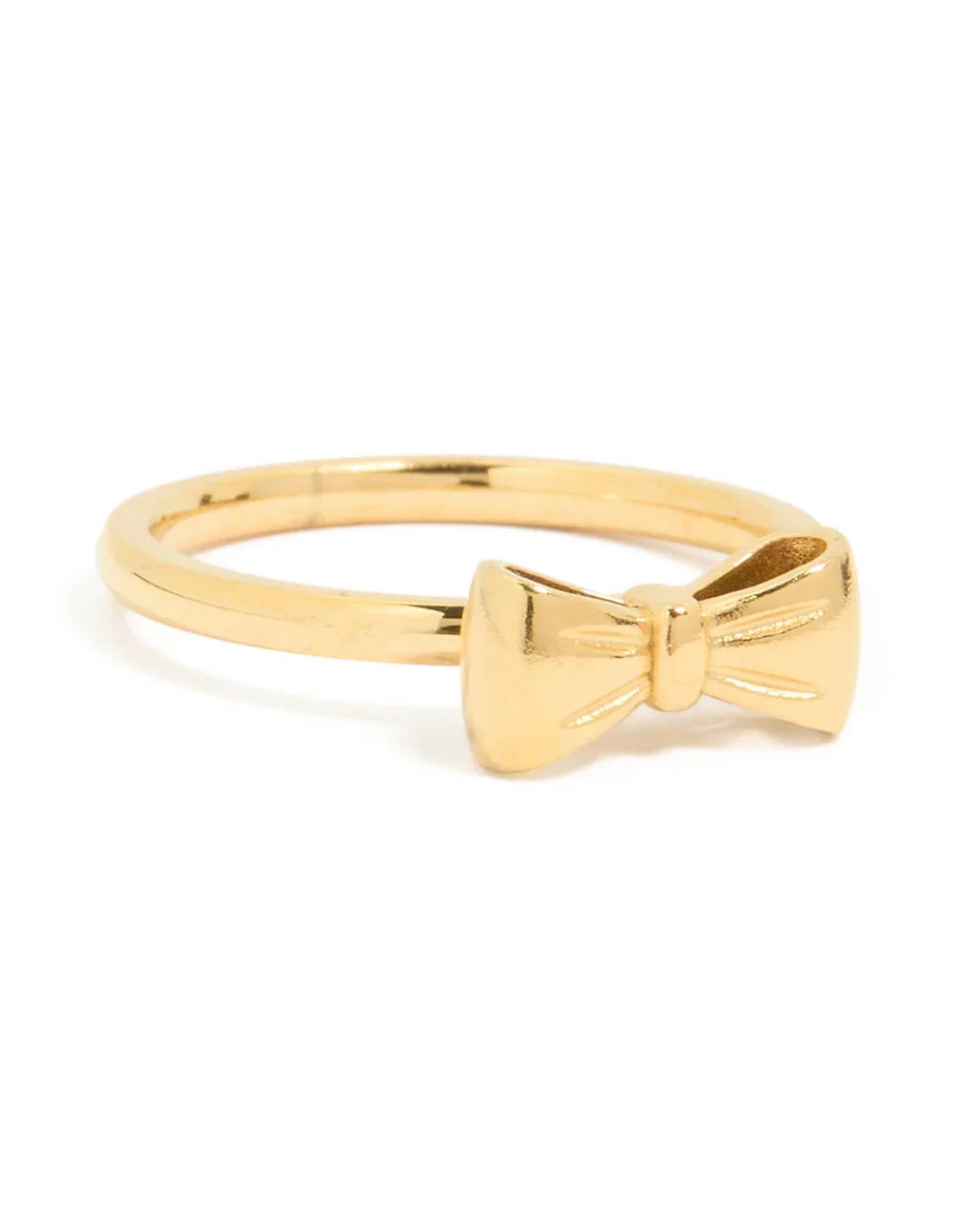 Image of Waterproof Gold Plated Stainless Steel Bow Ring