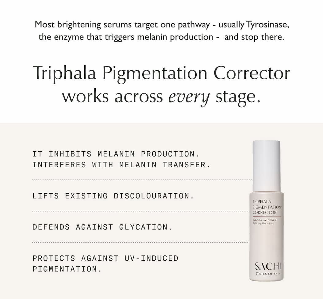 Triphala Pigmentation Corrector works across every stage.