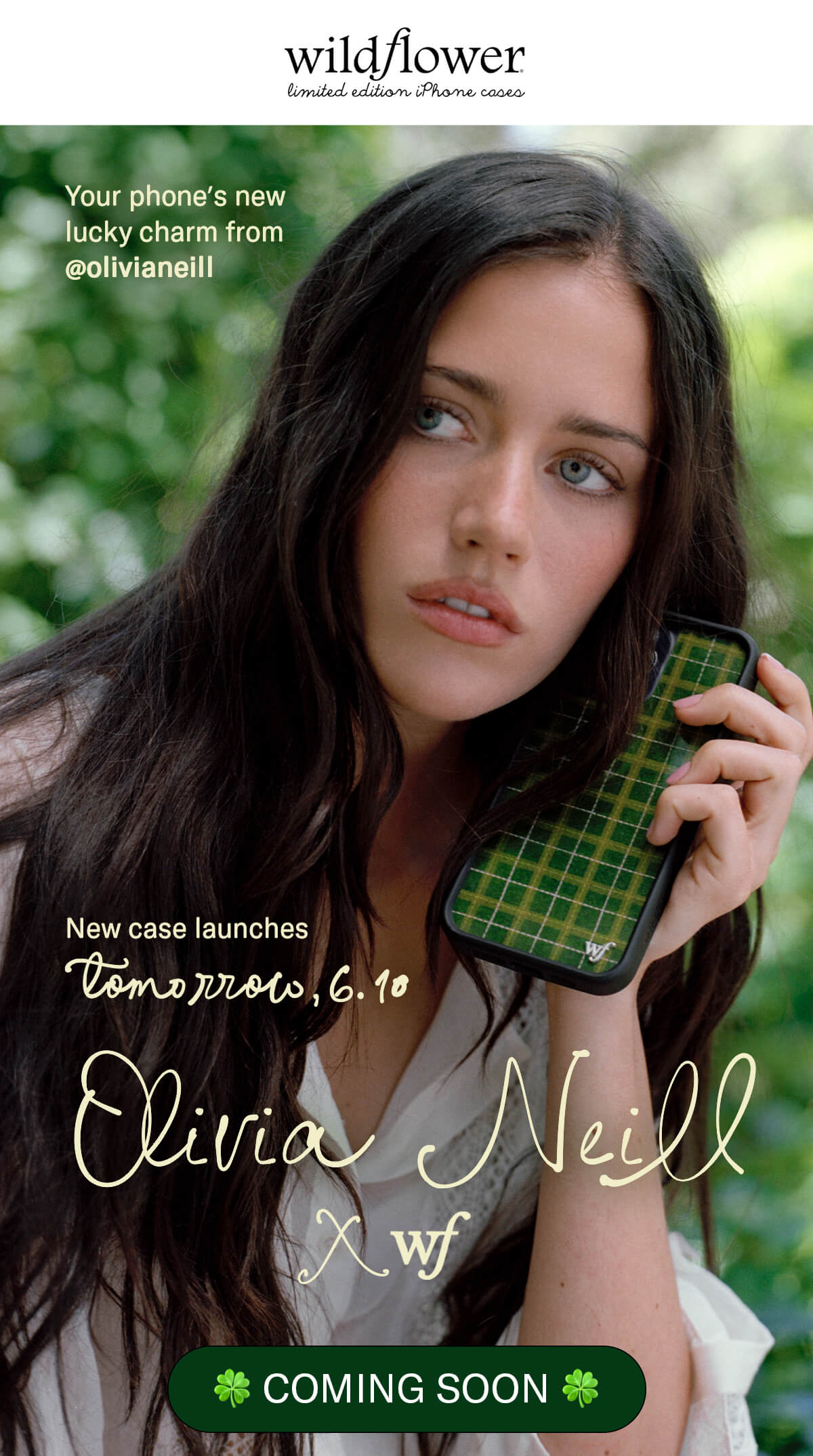 Your phone's new lucky charm from @olivianeill - New case launches tomorrow, 6.10 - Olivia Neill x WF [COMING SOON]