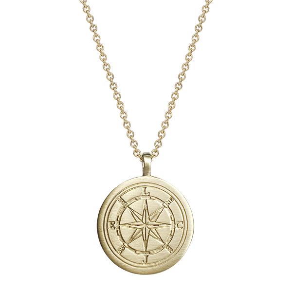 10K Gold Compass Pendant
