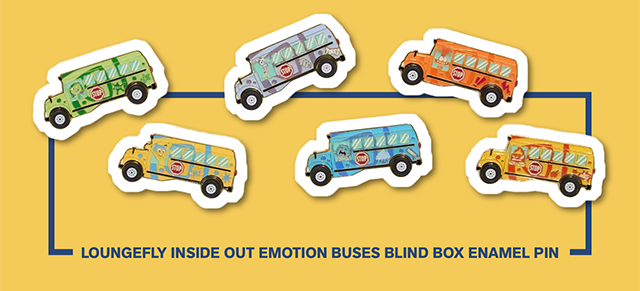 Loungefly Inside Out Emotion Buses Blind Box Enamel Pin