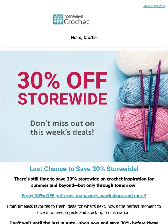 🚨 Don’t Miss Out—30% OFF Ends Soon!