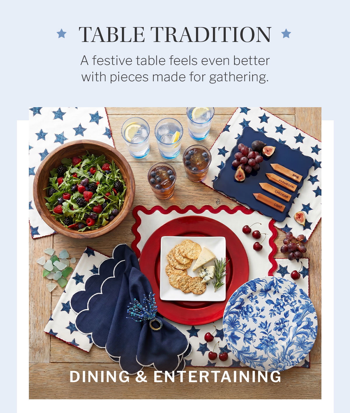 Dining and entertaining. 