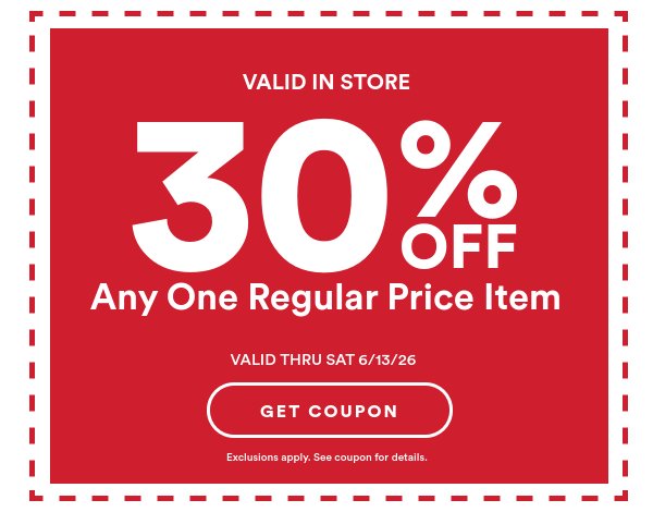 Coupon shown - Click here to get your coupon - Exclusions apply. See coupon for details.