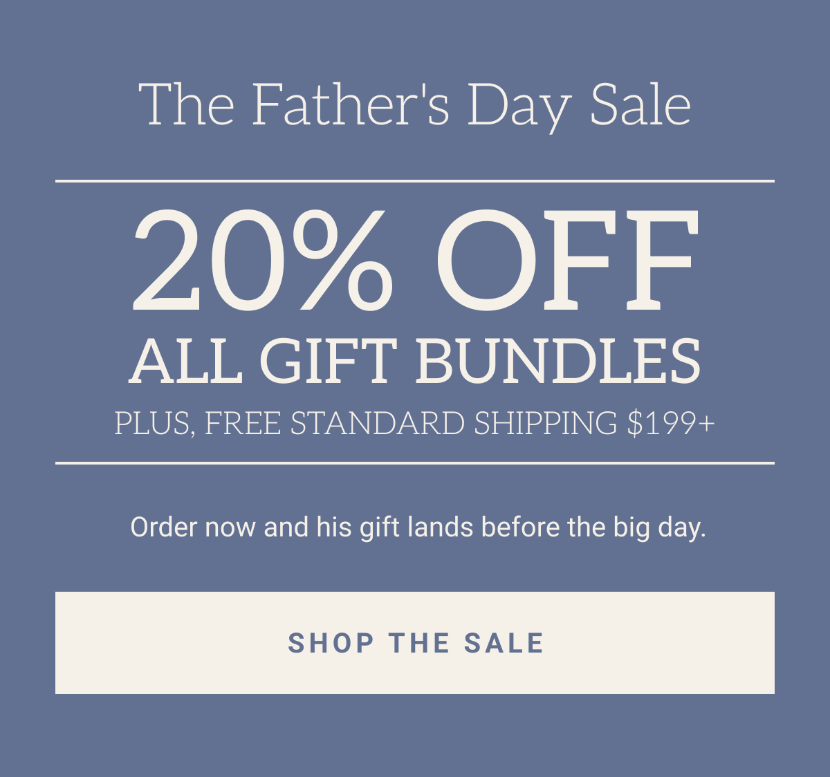 Father's Day Sale 20% off