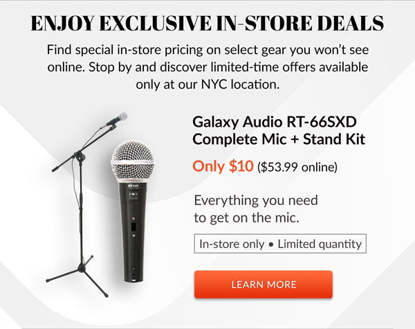 Galaxy Audio RT-66SXD   Complete Mic + Stand Kit | Learn More