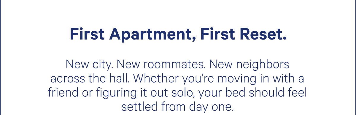 First apartment, first reset