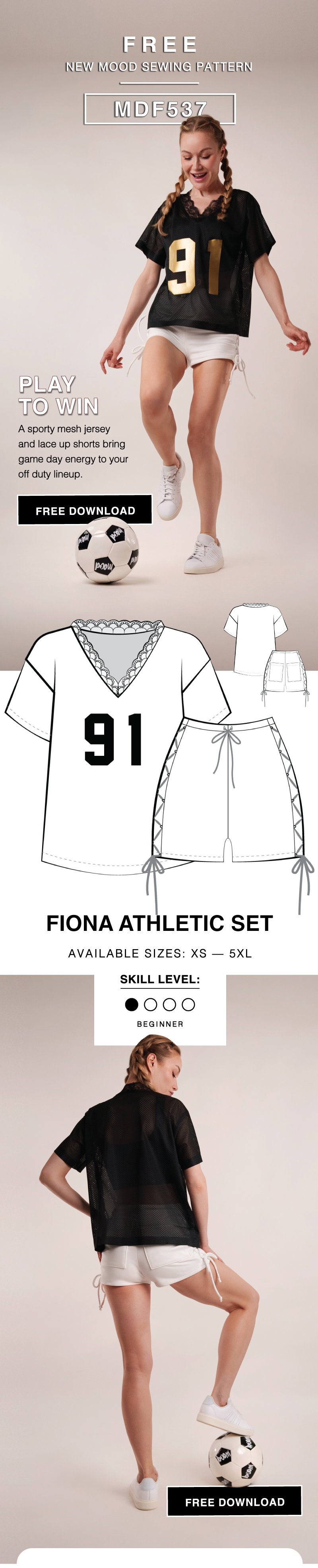 THE FIONA ATHLETIC SET FREE SEWING PATTERN