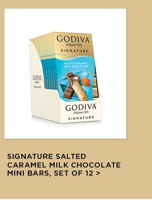 Signature Salted Caramel Milk Chocolate Mini Bars, Set of 12