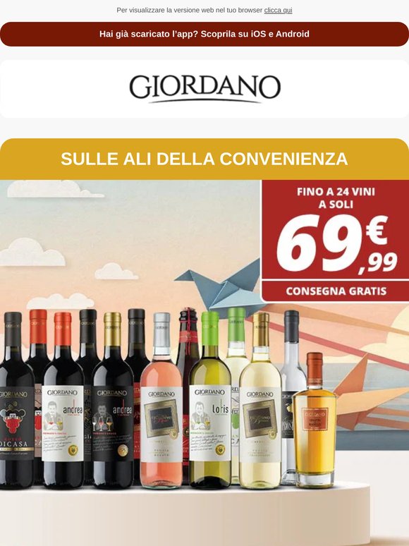 Fino a 24 bottiglie a soli 69,99 € 🪽 - Consegna gratis
