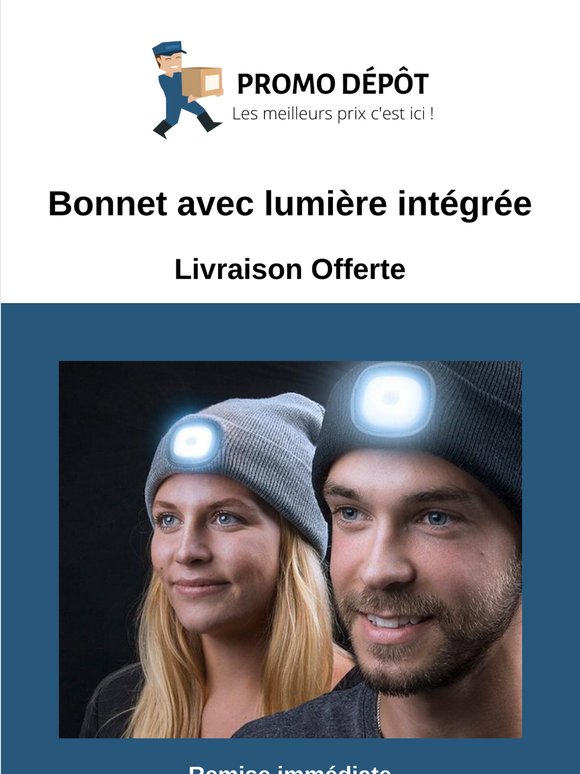 Actualité Destockage : Bonnet Avec Lumiere Intégrée Pour Moins De 20 Euros - Livraison Offerte
