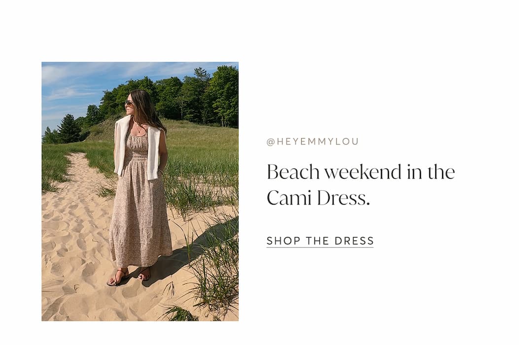 Beach weekend in the Cami Dress | Shop The Dress