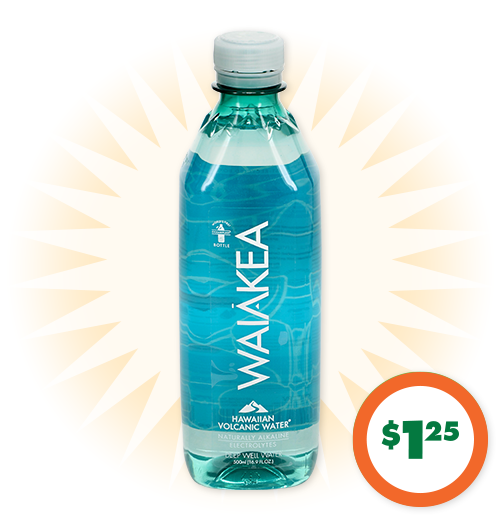 $1.25 Waiakea Hawaiian Volcanic Water