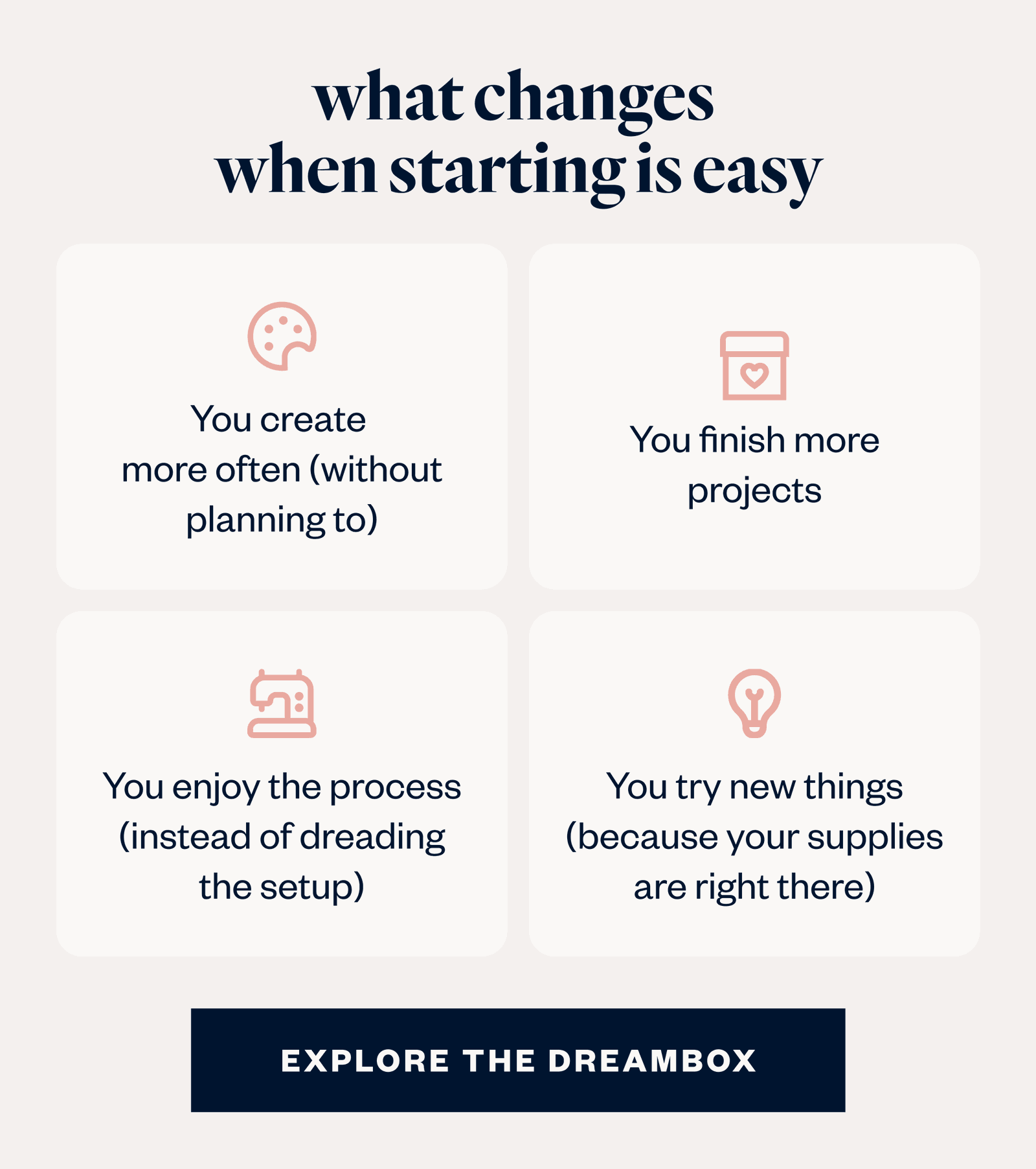 what changes when starting is easy