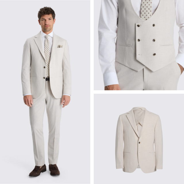 Tailored Fit Light Neutral Suit