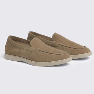 Almond Lewisham Relaxed Suede Loafers
