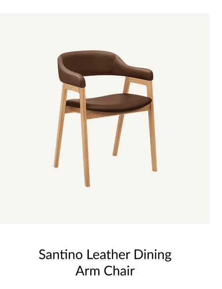 Shop Santino Leather Dining Arm Chair
