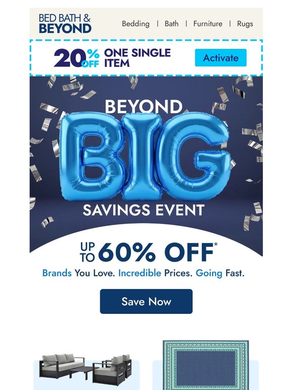 The Beyond Big Savings Event starts NOW