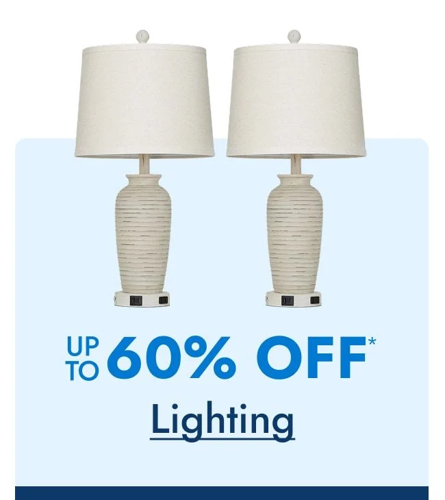 Lighting Up to 60% Off