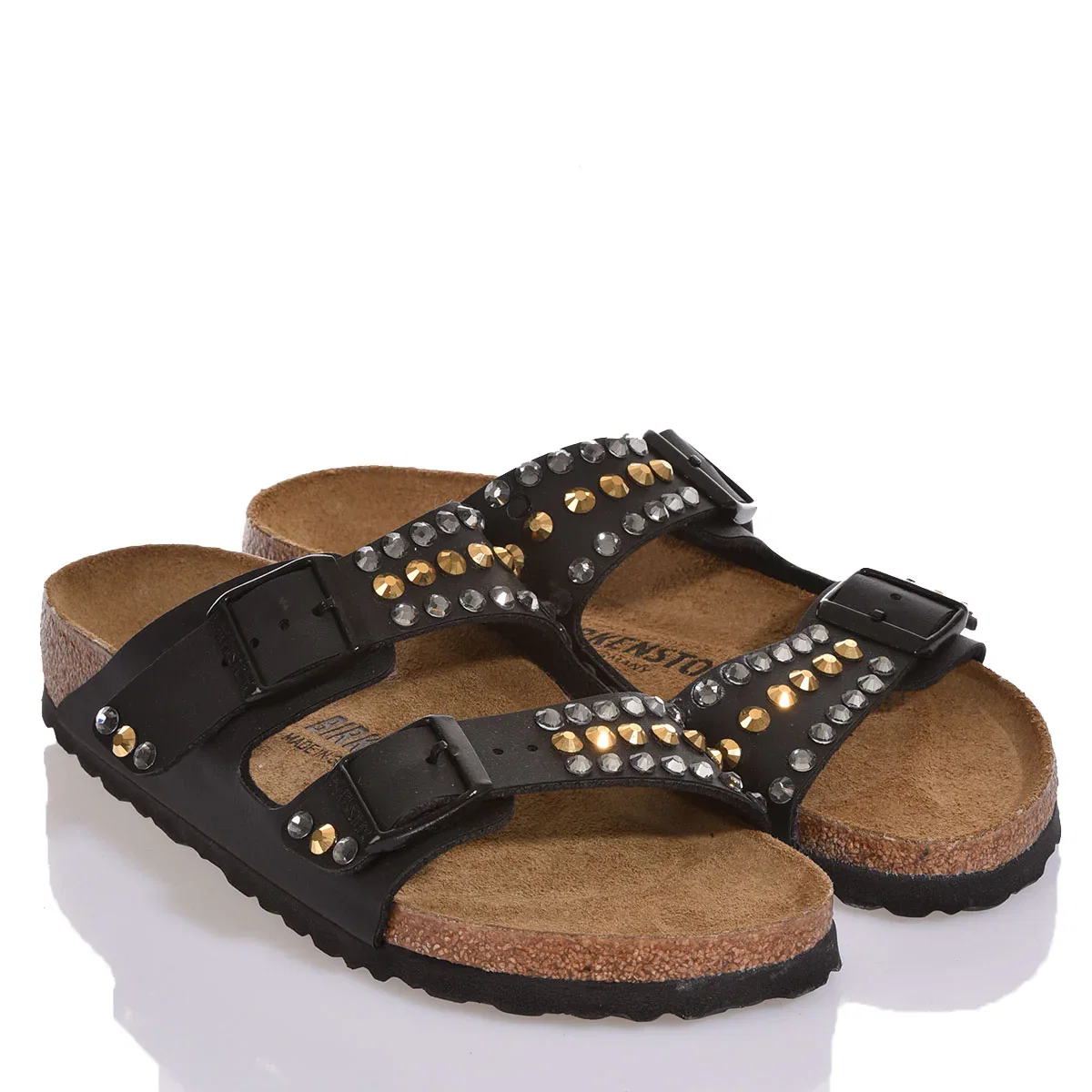 Image of Birkenstock Arizona Black Swarovski