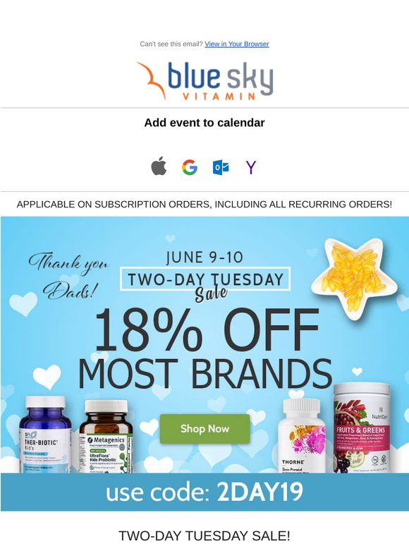 18% OFF Your Order - 2 Days Only!