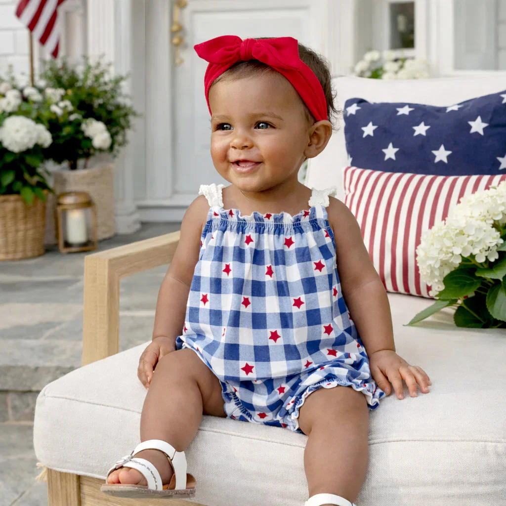 Image of Americana Baby Bamboo Swing Top & Bloomers Set - 4th of July