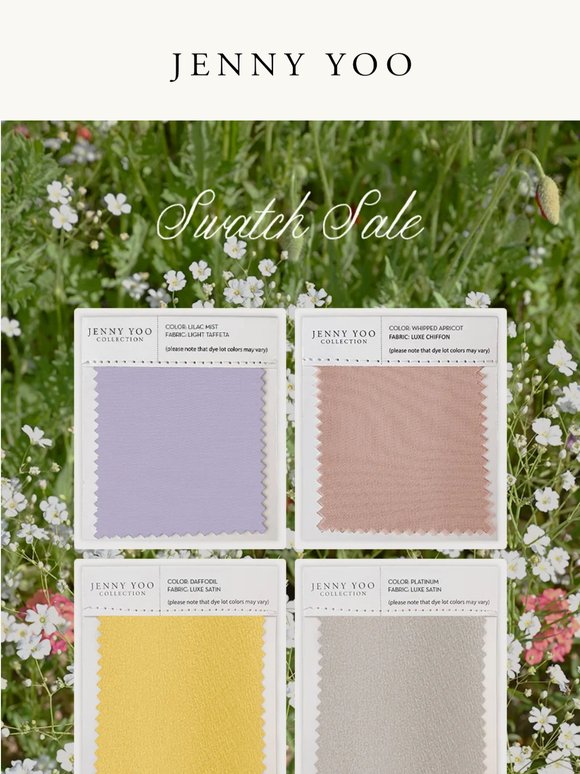 Last Chance for 50% Off Swatches