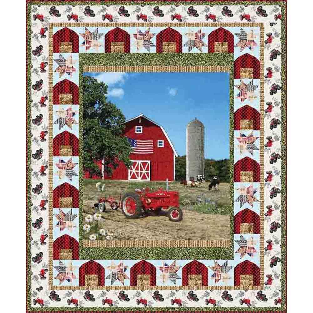 Image of Day on the Farm - Matthew Pridemore - Farmall - A.E. Nathan - Panel Quilt Kit
