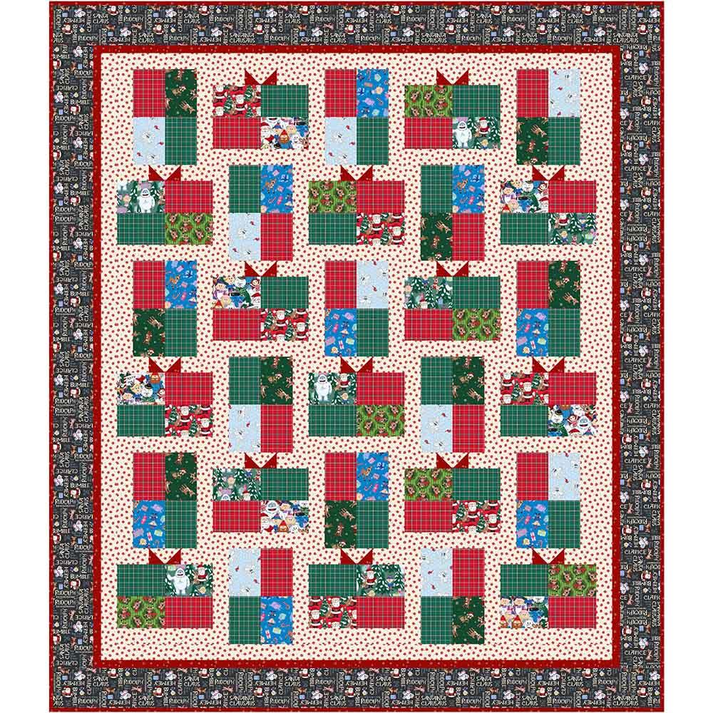 Image of Gifts Galore - Northcott Studio - Rudolph the Red-Nosed Reindeer - Northcott Fabrics - Quilt Kit