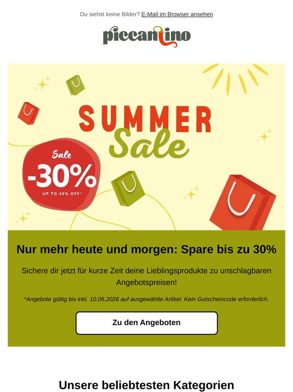 🕒 Nur noch heute und morgen: unser Sale endet bald!