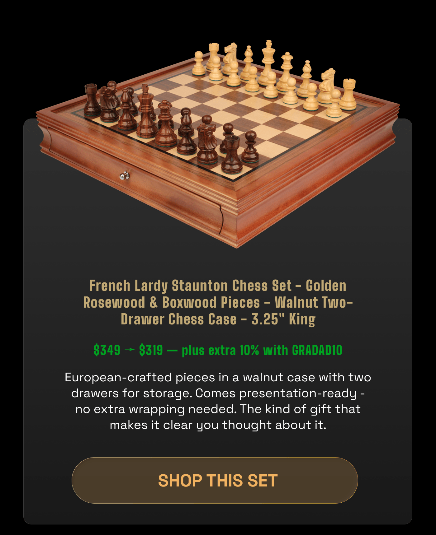 French Lardy Staunton Chess Set 