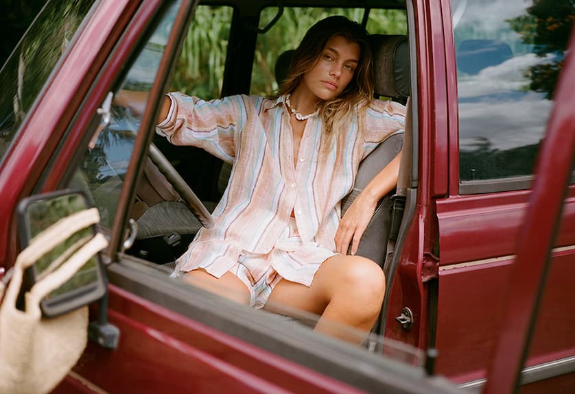 Girl in Linen Shirt