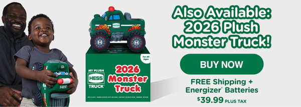 Also Available! 2026 Plush Monster Truck BUY NOW